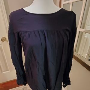 Loft Navy Black top small S